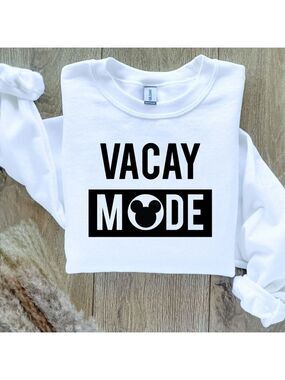 Disney Vacay Mode Sweatshirt Sweater Hand Crafted